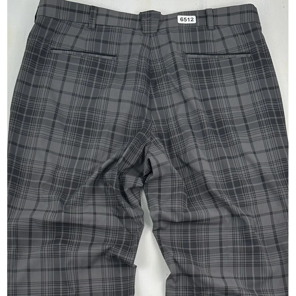 Nike Golf Tour Performance Dri-Fit Pants Mens 36x32 Gray Plaid 509741-010